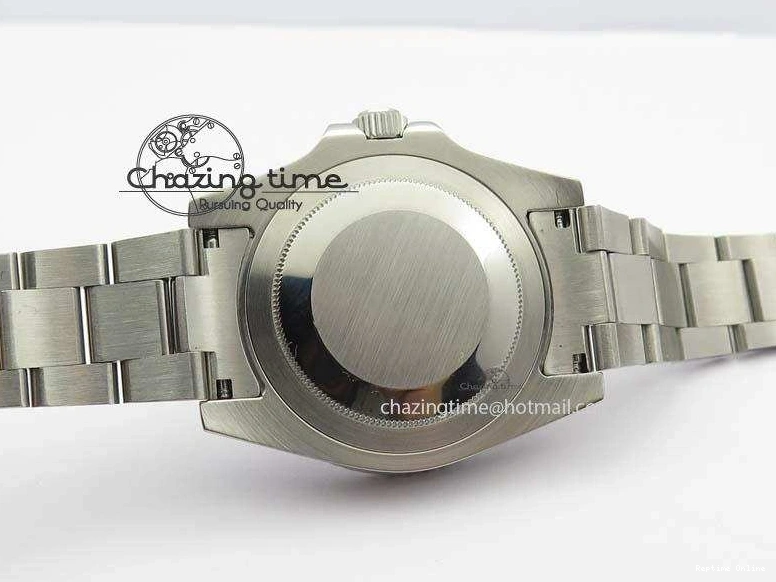 0226 Soft GMT-Master II 116759 SS Bp-Maker Black Ruby Crystal Diamond Dial On SS Bracelet A 3766